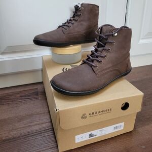 Groundies Women's Brown Lace-Up Ankle Boots